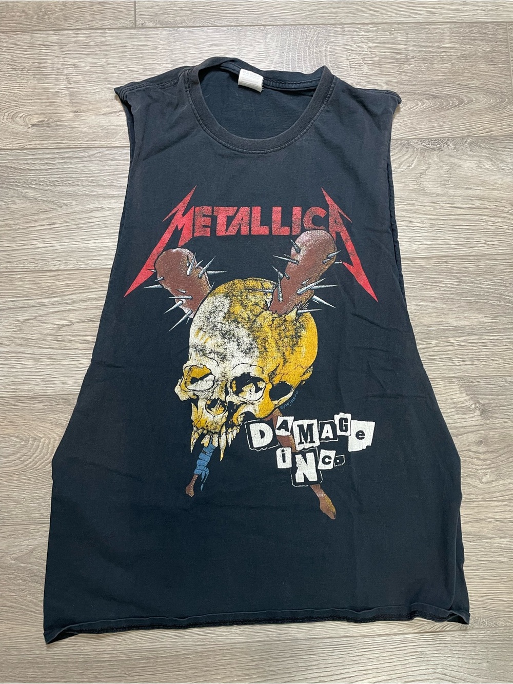 Vintage Metallica Damage Inc Muscle Tee Shirt Jerzees Heavy Metal Rock Band‎ L